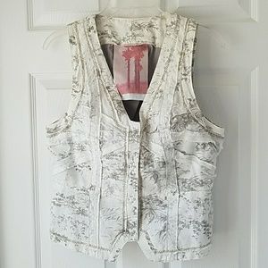 Anthropologie cotton/linen vest